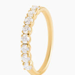 Demi-alliance Or Jaune  Eloisa Diamant Synthetique - Alliances Femme | Histoire d&rsquo;Or