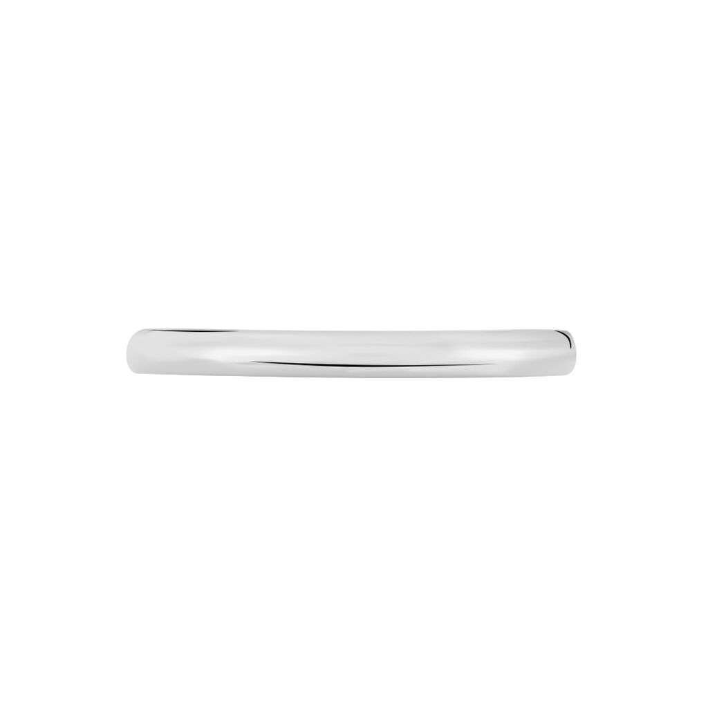 Alliance Aphroditia Demi Jonc Bomb&eacute; Platine Blanc - Alliances Famille | Histoire d&rsquo;Or