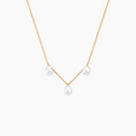 Collier Thanya Argent Dor&eacute; A L'Or 750/1000 Perle De Culture - Colliers Femme | Histoire d&rsquo;Or