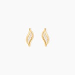 Boucles D'oreilles Puces Caline Or Jaune Diamant - Clous d'oreilles Femme | Histoire d&rsquo;Or