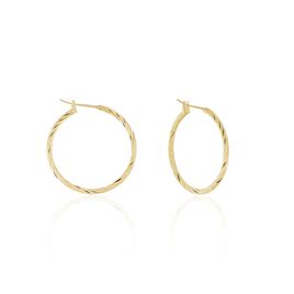 Créoles Siegfried Plaque Or Jaune - Boucles d'oreilles créoles Femme | Histoire d’Or