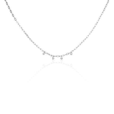 Collier Jonc Sebastia Argent Oxyde De Zirconium - Ras de cou Femme | Histoire d’Or