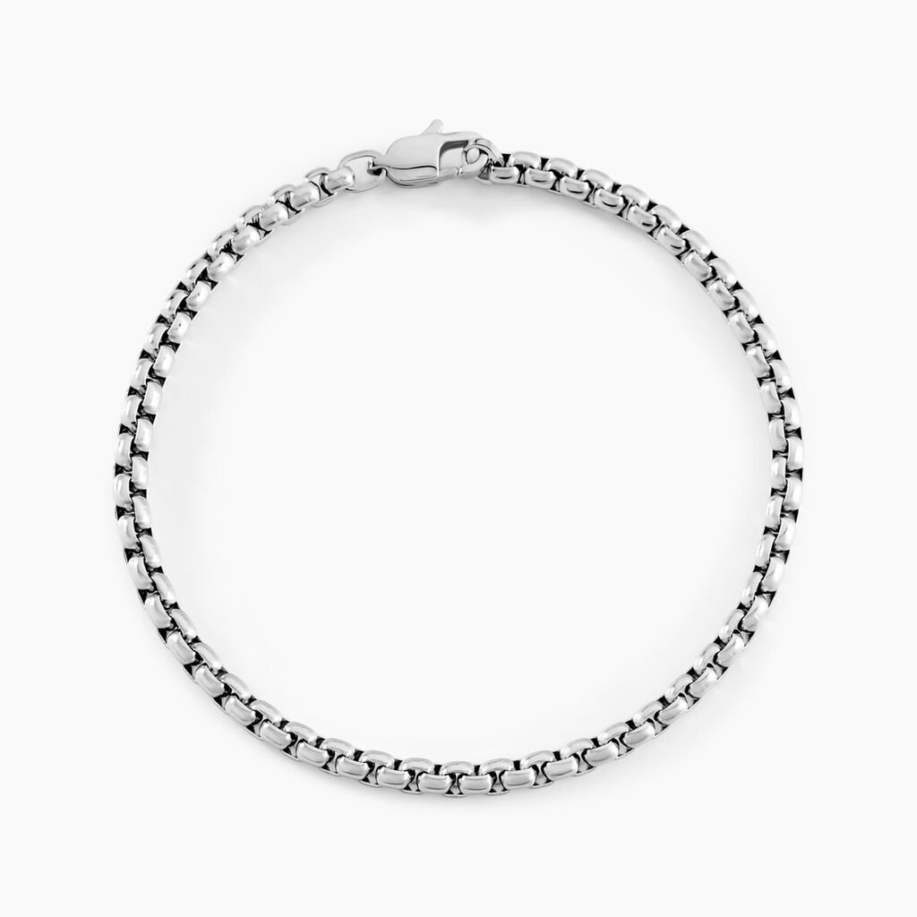 Bracelet Emrick Acier Blanc - Bracelets chaîne Homme | Histoire d’Or