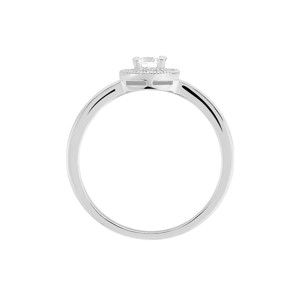 Bague M&eacute;lissande Argent Blanc Oxyde De Zirconium - Bagues avec pierre Femme | Histoire d&rsquo;Or