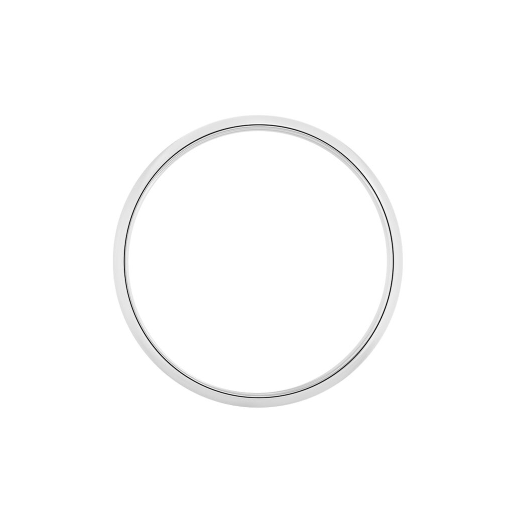 Alliance Aphroditia Demi Jonc Bombe Platine Blanc - Alliances Famille | Histoire d’Or