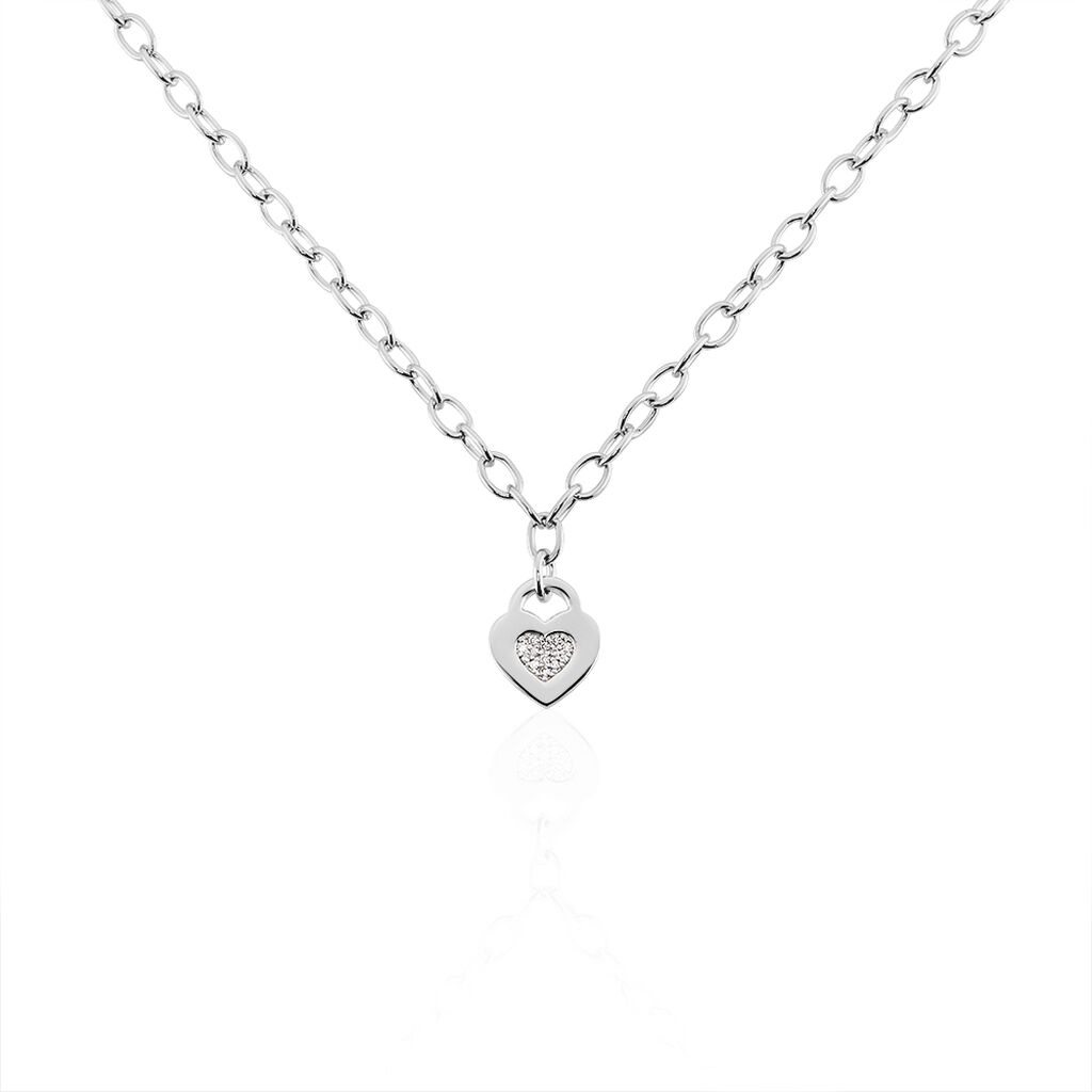 Collier Dorote Argent Blanc Oxyde De Zirconium - Colliers Femme | Histoire d&rsquo;Or