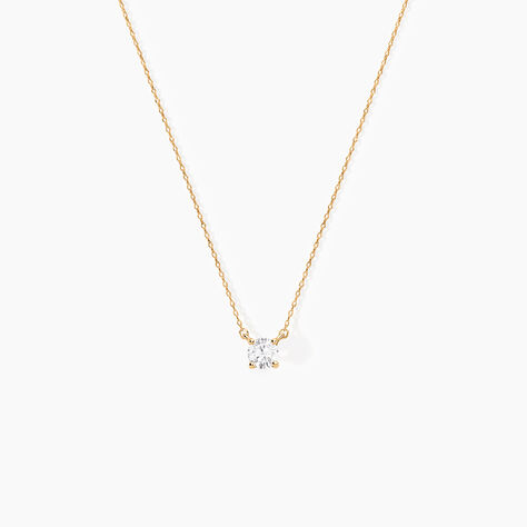 Collier Nilay Plaque Or Dor&eacute; Oxyde De Zirconium - Colliers fantaisie Femme | Histoire d&rsquo;Or