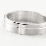 Alliance Abygail Ruban Plat Argent Blanc - Alliances Famille | Histoire d&rsquo;Or