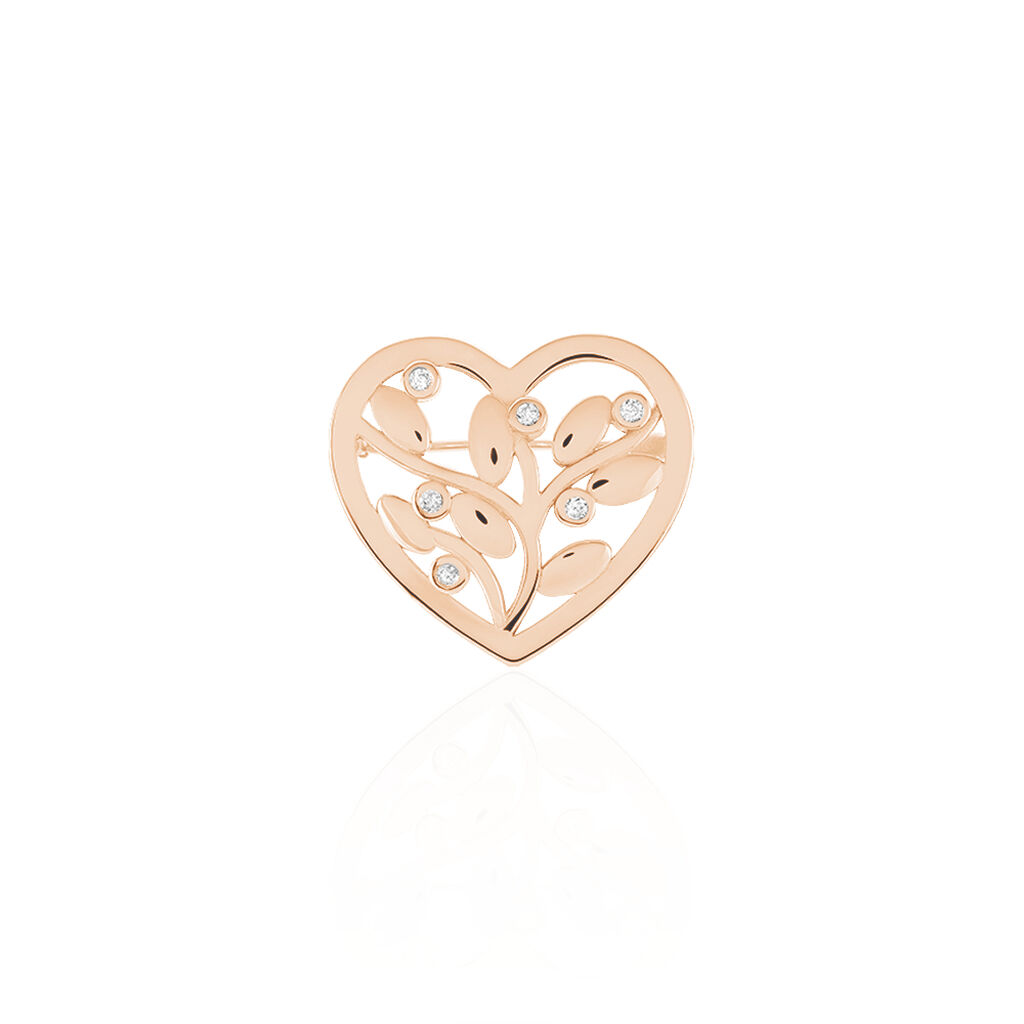 Broche Douglas Argent Rose Oxyde De Zirconium - Autres bijoux Femme | Histoire d’Or