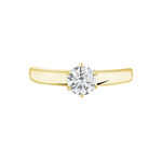 Bague Solitaire Or Jaune Diamant Synthetique - Bagues solitaires Femme | Histoire d&rsquo;Or