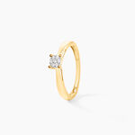 Bague Charl&egrave;ne Or Jaune Diamant  - Bagues solitaires Femme | Histoire d&rsquo;Or