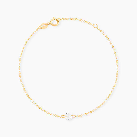 Bracelet Or Jaune Emilee Oxyde De Zirconium - Bracelets Enfant | Histoire d&rsquo;Or