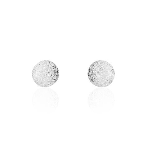 Boucles D'oreilles Puces Ayana Argent Blanc - Boucles d'oreilles fantaisie Femme | Histoire d’Or