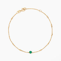 Bracelet Onora Or Jaune Emeraude