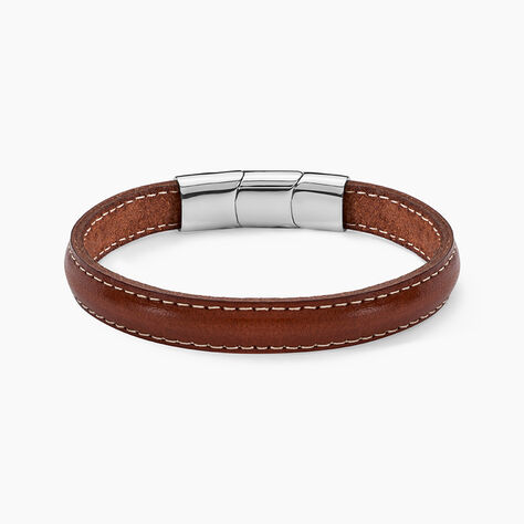 Bracelet Jourdan Rupert Cuir Marron - Nouveautés bijoux Homme | Histoire d’Or