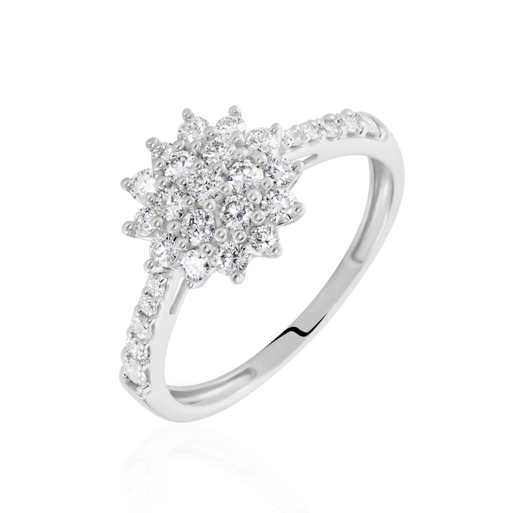 Bague Or Blanc  Chouchana Diamant Synthetique - Bagues avec pierre Femme | Histoire d’Or
