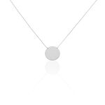 Collier Pastille Gravable Or Blanc - Colliers Naissance Femme | Histoire d&rsquo;Or