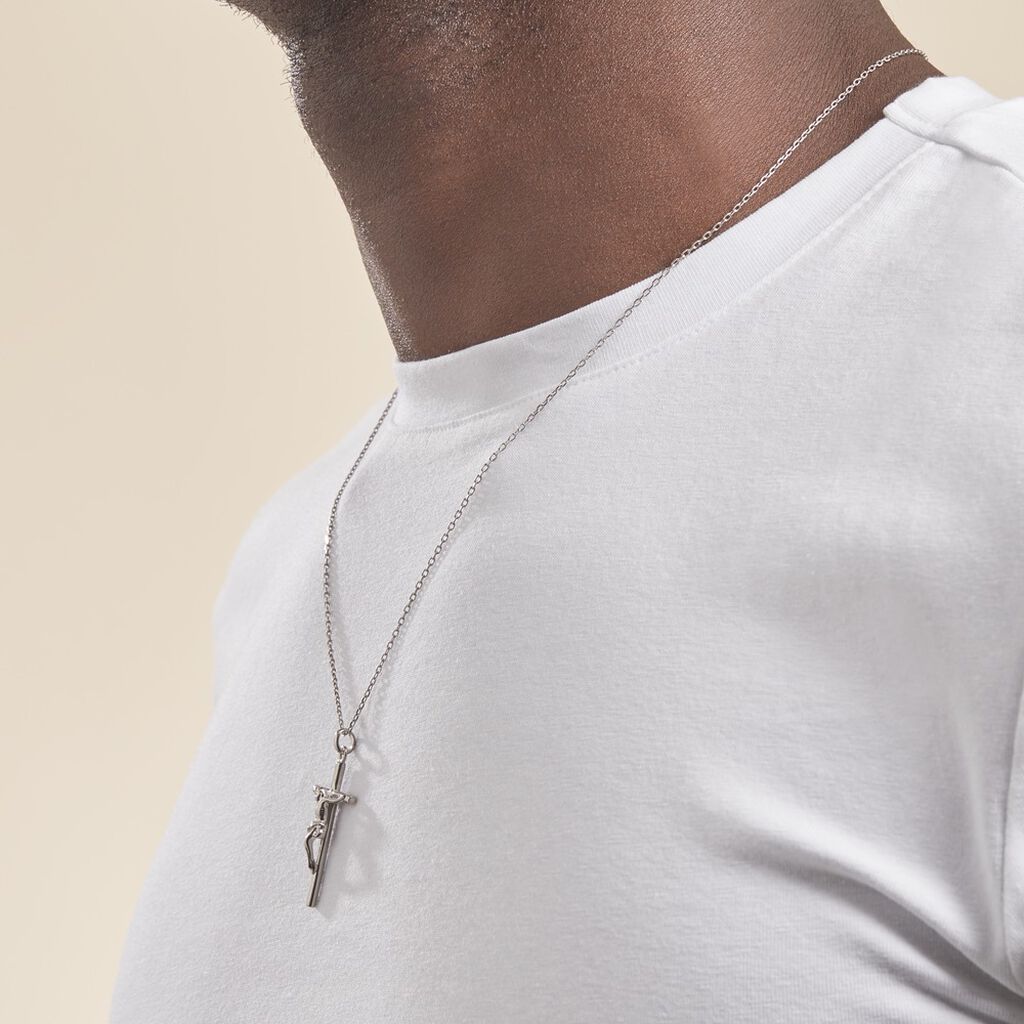 Pendentif Nessahae Argent Blanc - Pendentifs Unisex | Histoire d’Or