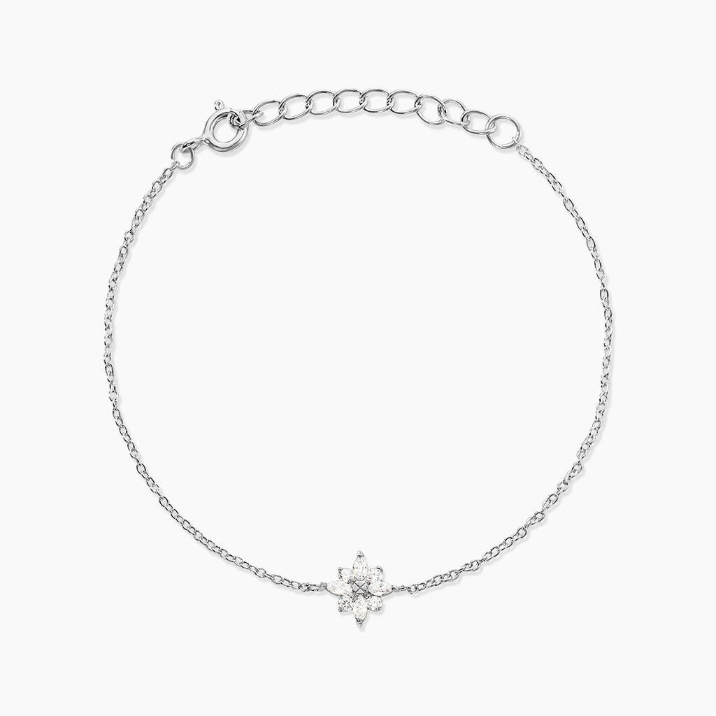 Bracelet Eclat Argent Blanc Oxyde De Zirconium