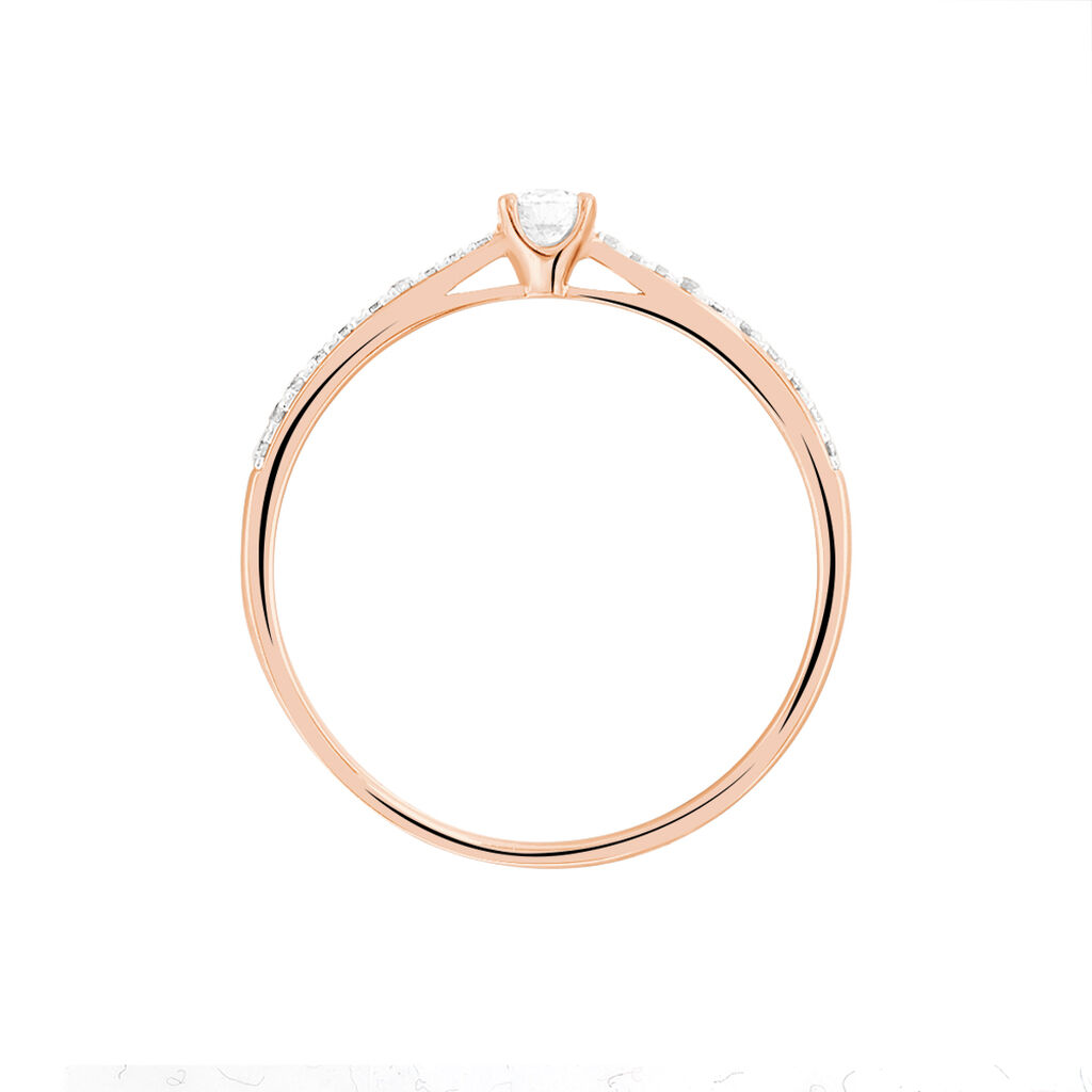 Bague Solitaire Laetitia Or Rose Diamant - Bagues solitaires Femme | Histoire d’Or