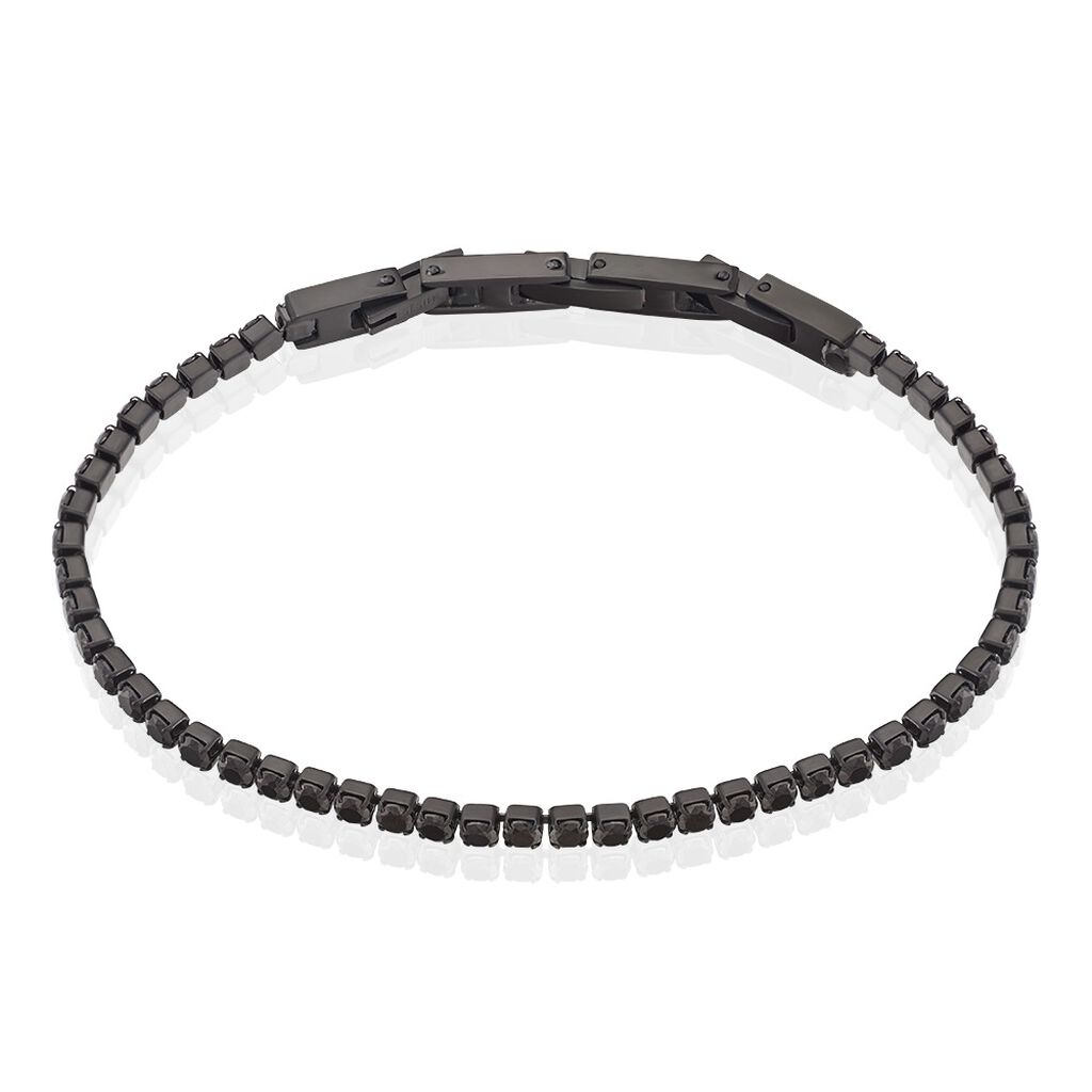 Bracelet Malmo Acier Noir Oxyde De Zirconium - Bracelets Homme | Histoire d’Or
