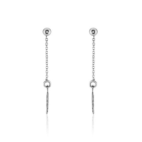 Boucles D'oreilles Pendantes Argent Blanc Maic - Boucles d'oreilles fantaisie Femme | Histoire d’Or