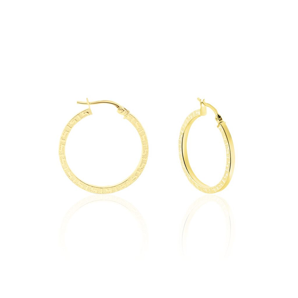 Créoles Xanthia Or Jaune - Boucles d'oreilles créoles Femme | Histoire d’Or