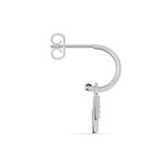 Cr&eacute;ole Unitaire Ancelin Rondes Argent Blanc Oxyde De Zirconium - Piercings d'oreilles Femme | Histoire d&rsquo;Or
