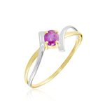 Bague Or Bicolore Rosmunda Rubis - Bagues solitaires Femme | Histoire d&rsquo;Or