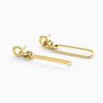 Boucles D'Oreilles Pendantes Ebonie Acier Jaune - Boucles d'oreilles pendantes Femme | Histoire d&rsquo;Or