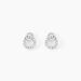 Boucles D'oreilles Puces Mahaut Or Blanc Diamant - Clous d'oreilles Femme | Histoire d’Or