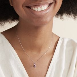 Collier Angelika Or Blanc Rubis Et Diamant - Colliers Femme | Histoire d’Or