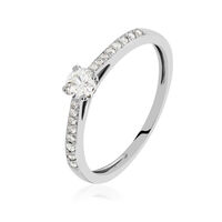 Bague Solitaire Hemera Platine Blanc Diamant