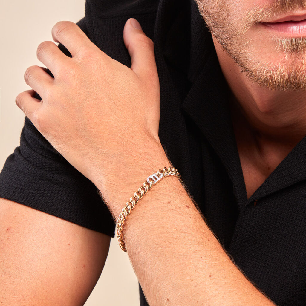 Bracelet Haskel Or Jaune Diamant - Bracelets chaîne Homme | Histoire d’Or