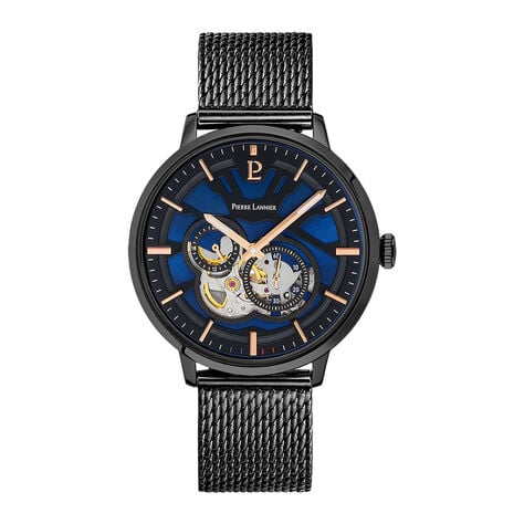 Montre Pierre Lannier Trio Noir - Montres Homme | Histoire d&rsquo;Or