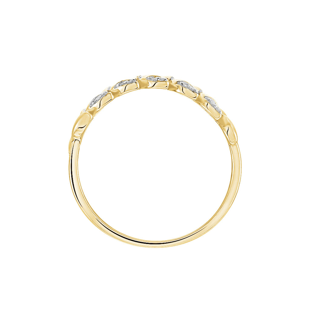 Bague Berinice Or Jaune Diamant - Bagues avec pierre Femme | Histoire d’Or