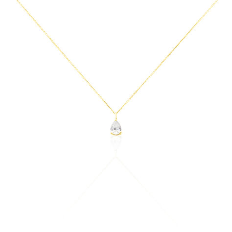 Collier Goutte Or Jaune Oxyde De Zirconium - Colliers Femme | Histoire d’Or