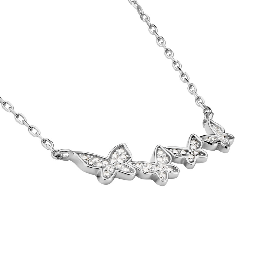 Collier Wilkie Argent Blanc Oxyde De Zirconium - Colliers fantaisie Femme | Histoire d’Or