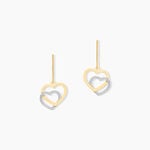 Boucles D'oreilles Pendantes Hedley Or Bicolore - Boucles d'oreilles pendantes Femme | Histoire d&rsquo;Or