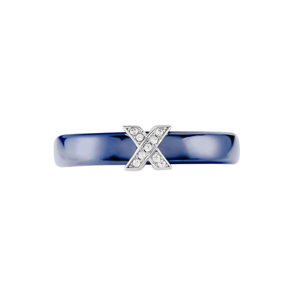 Bague Edwin Argent Blanc Céramique Oxyde - Bagues avec pierre Femme | Histoire d’Or