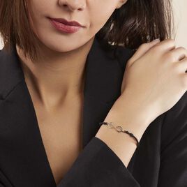 Bracelet Filomene Argent Blanc - Bracelets cordon Femme | Histoire d’Or