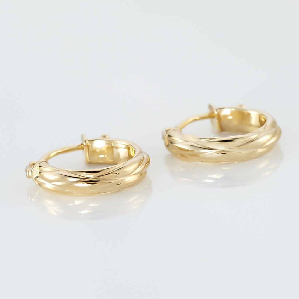 Créoles Ananas Or Jaune - Boucles d'oreilles créoles Femme | Histoire d’Or