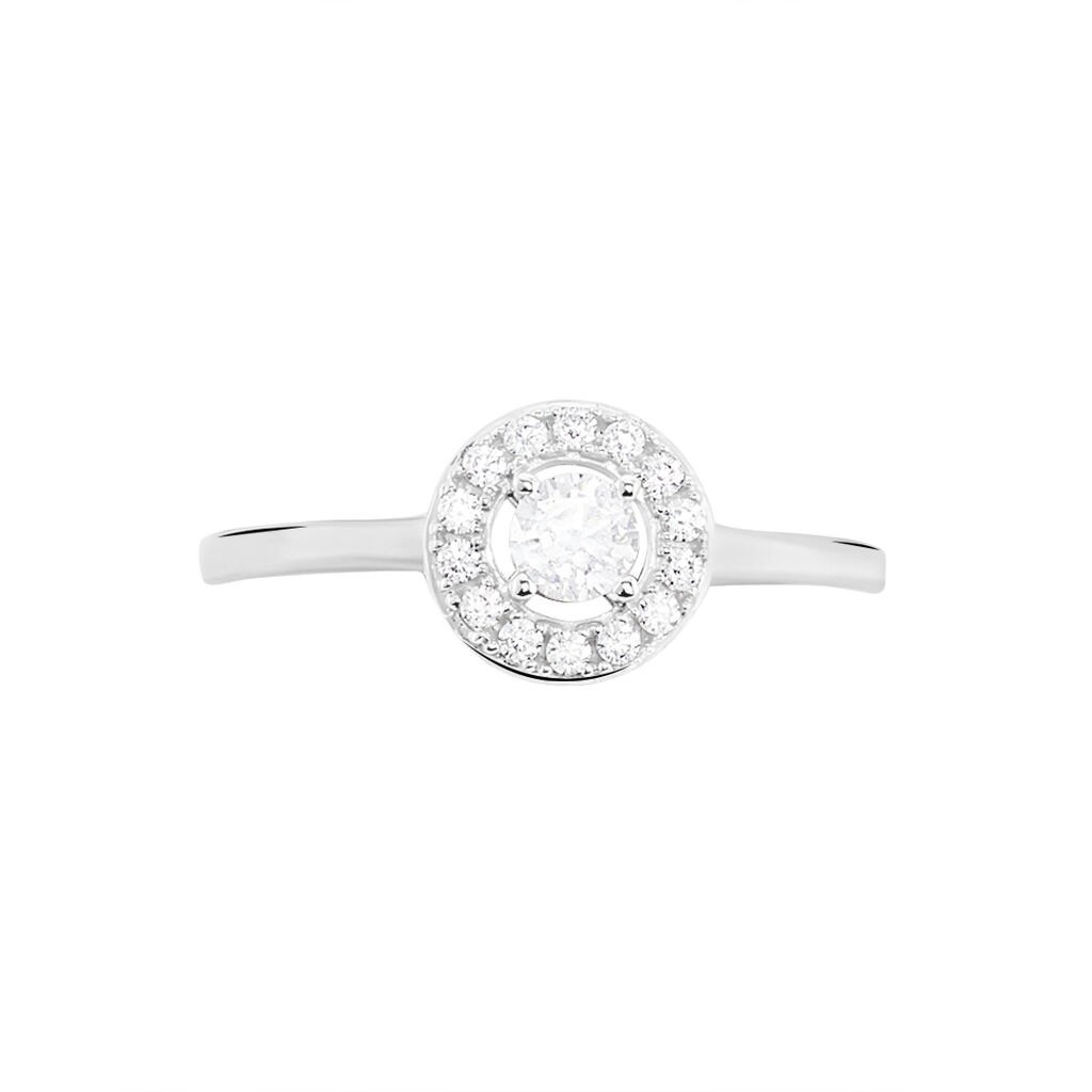 Bague Ninon Or Blanc Oxyde De Zirconium - Bagues solitaires Femme | Histoire d’Or