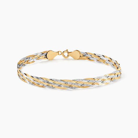 Bracelet Jasmin Tresse Or Bicolore - Bracelets Femme | Histoire d’Or