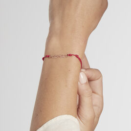 Bracelet Maman Argent Rose - Bracelets cordon Femme | Histoire d’Or