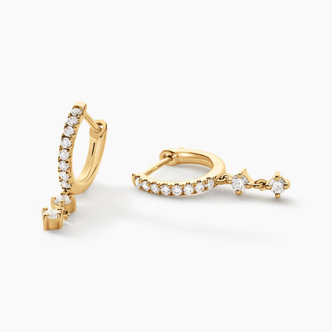 Créoles Sharyl Or Jaune Diamant Synthétique - Boucles d'oreilles créoles Femme | Histoire d’Or