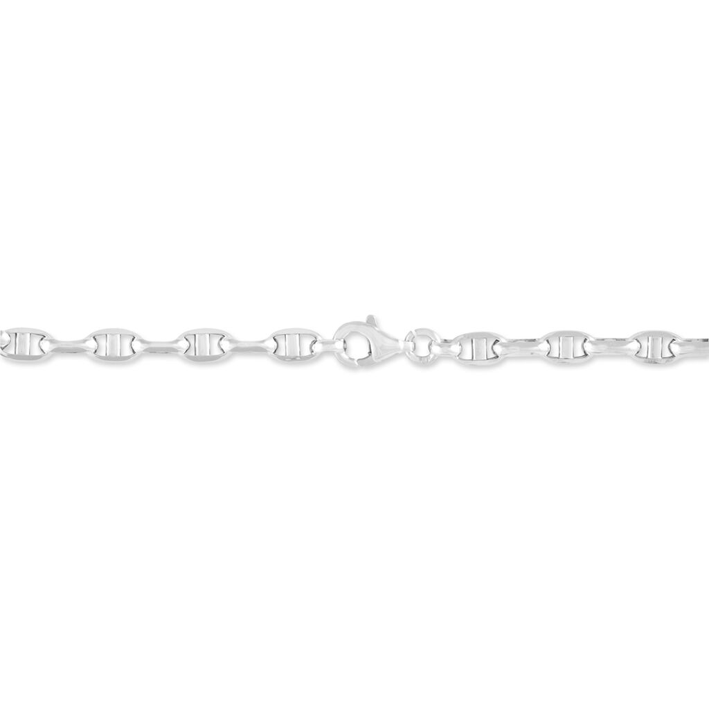 Bracelet Cameo Maille Alternee 1/3 Or Blanc - Bracelets chaîne Femme | Histoire d’Or