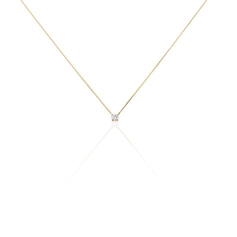 Collier Aphrodite Or Jaune Diamant Synthetique - Colliers Femme | Histoire d’Or