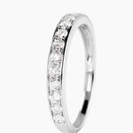 Alliance Rhea Ld Platine Blanc Diamant Synth&eacute;tique - Alliances Femme | Histoire d&rsquo;Or