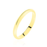 Alliance Aphroditia Demi Jonc Bombé Or Jaune